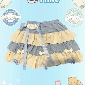 Cinnamoroll blue and grey ruffle skirt